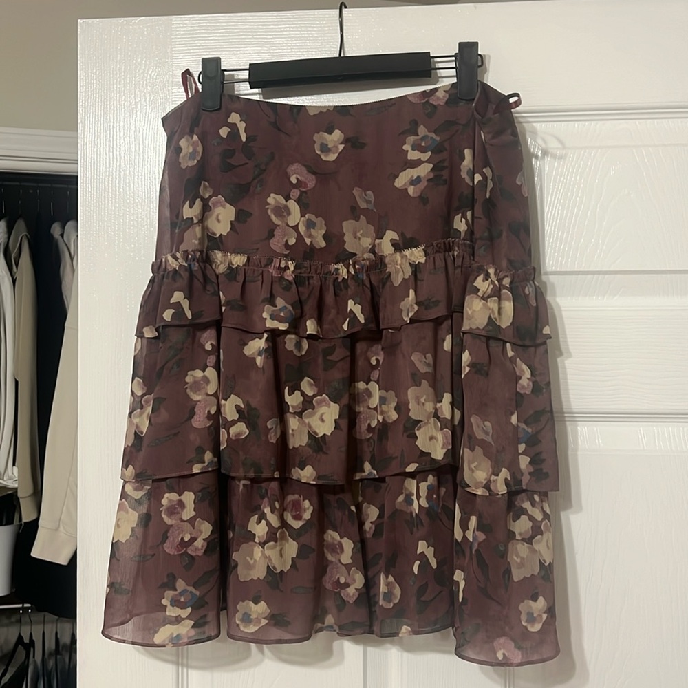 Lauren Ralph Lauren ruffled mini skirt. Size 12 NWT.